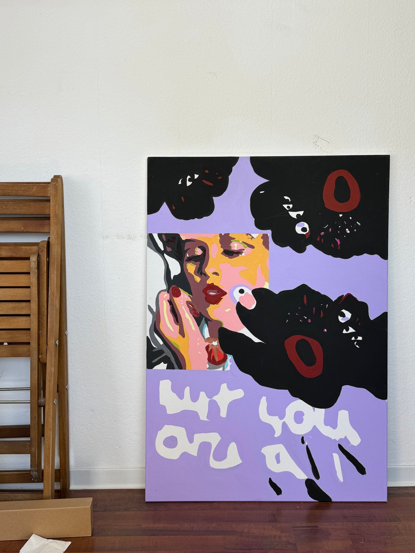 In his own words, 100x70 cm, acrylic on canvas, 2023.