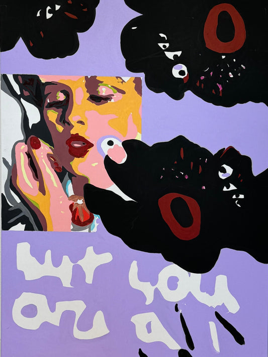 In his own words, 100x70 cm, acrylic on canvas, 2023.