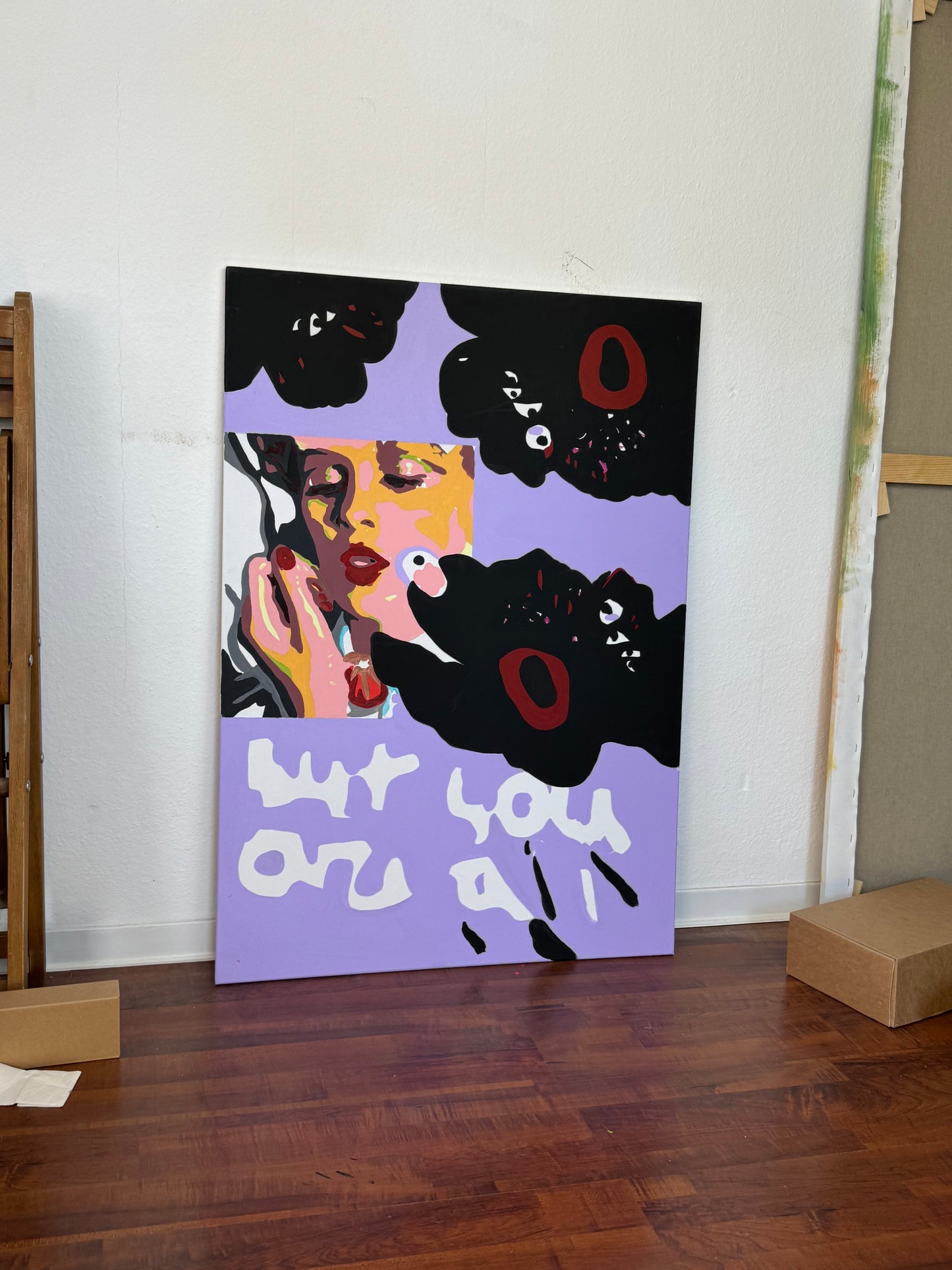 In his own words, 100x70 cm, acrylic on canvas, 2023.